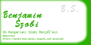 benjamin szobi business card